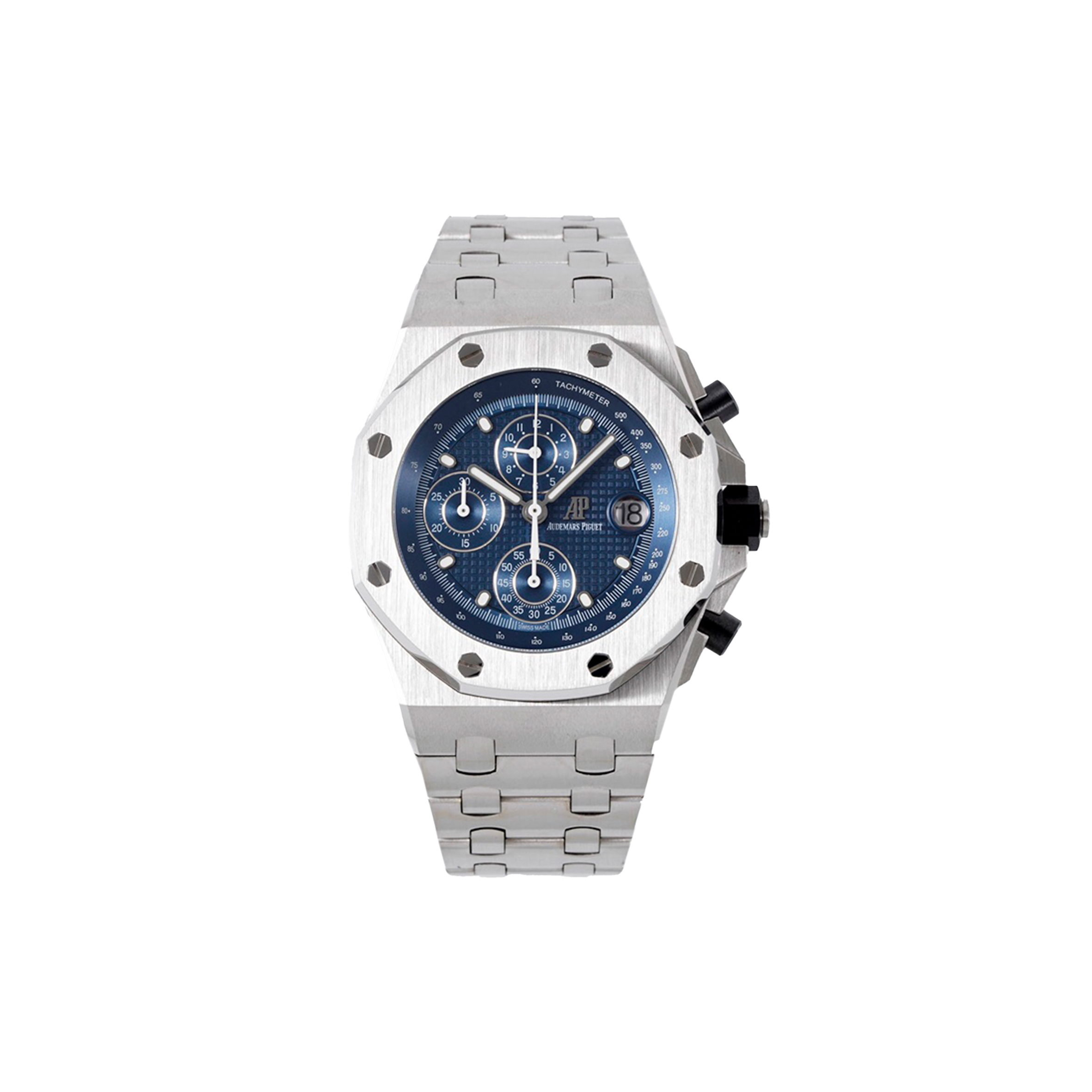 audemars P*g*et royal oak offshore blue dial watch 26237st.oo.1000st.01